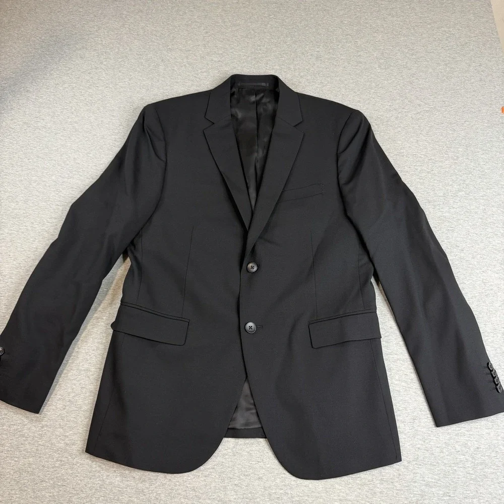 Theory Men Black Chambers Slim-Fit Tuxedo Blazer Suit Jacket Sport Coat Size 40S
